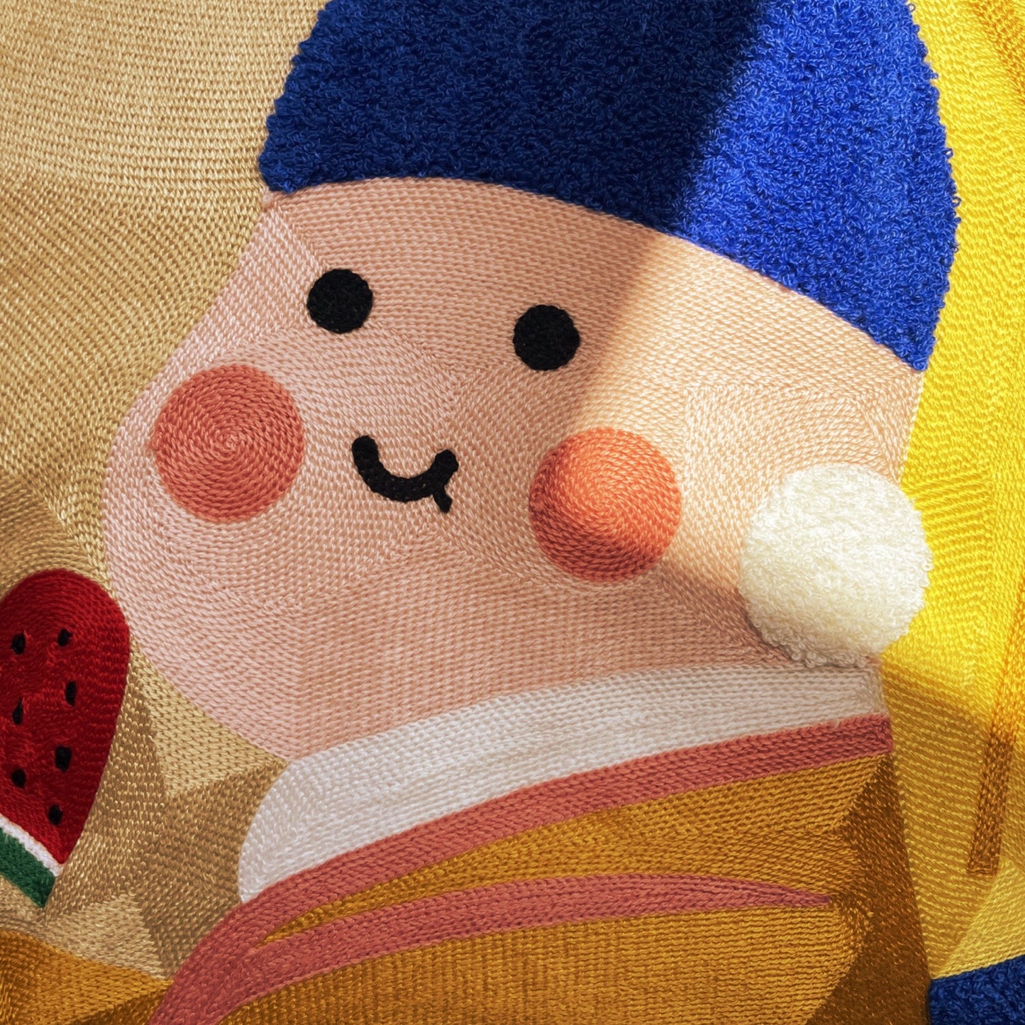Cushion Cover 45cm Girl with a Pearl Earring Watermelon Tufted Embroidered
