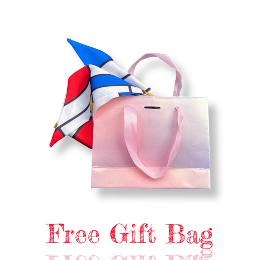 Mondrian Skinny Twill Scarf Composition with Red, Blue and Yellow 6cm x 140cm