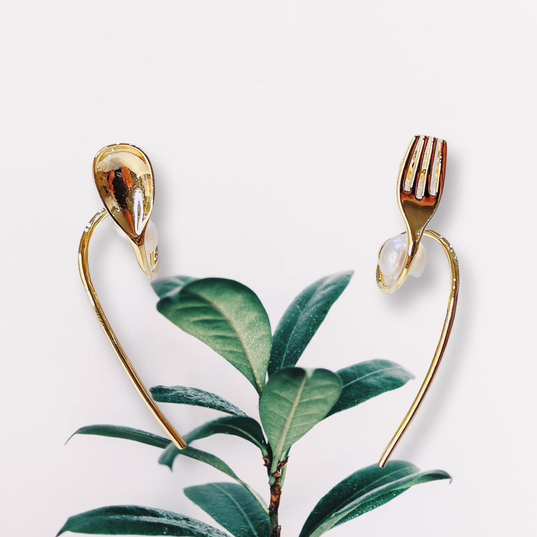Cultery Spoon & Fork Earrings