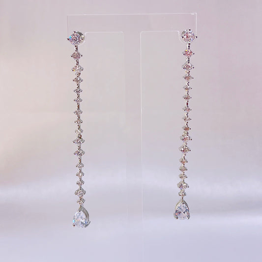 Infinity Mirror Long Earrings