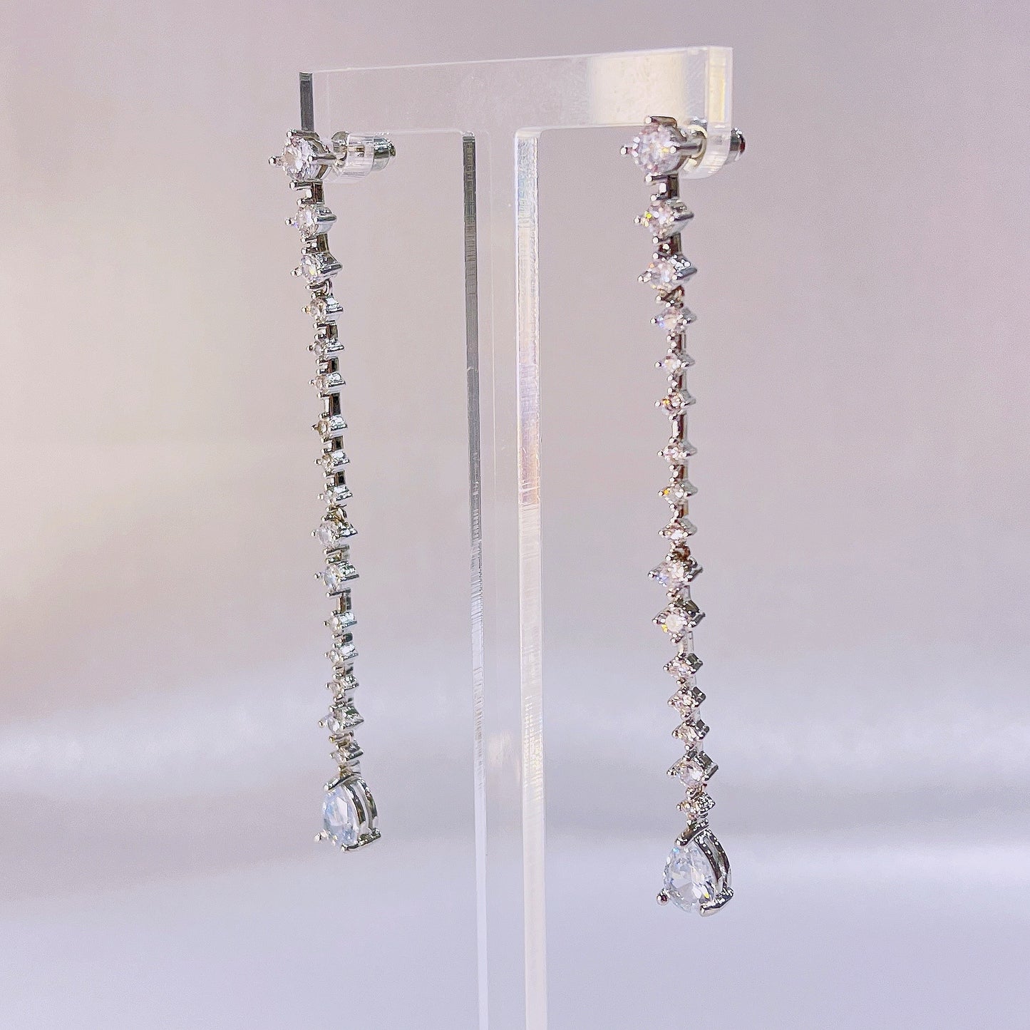 Infinity Mirror Long Earrings