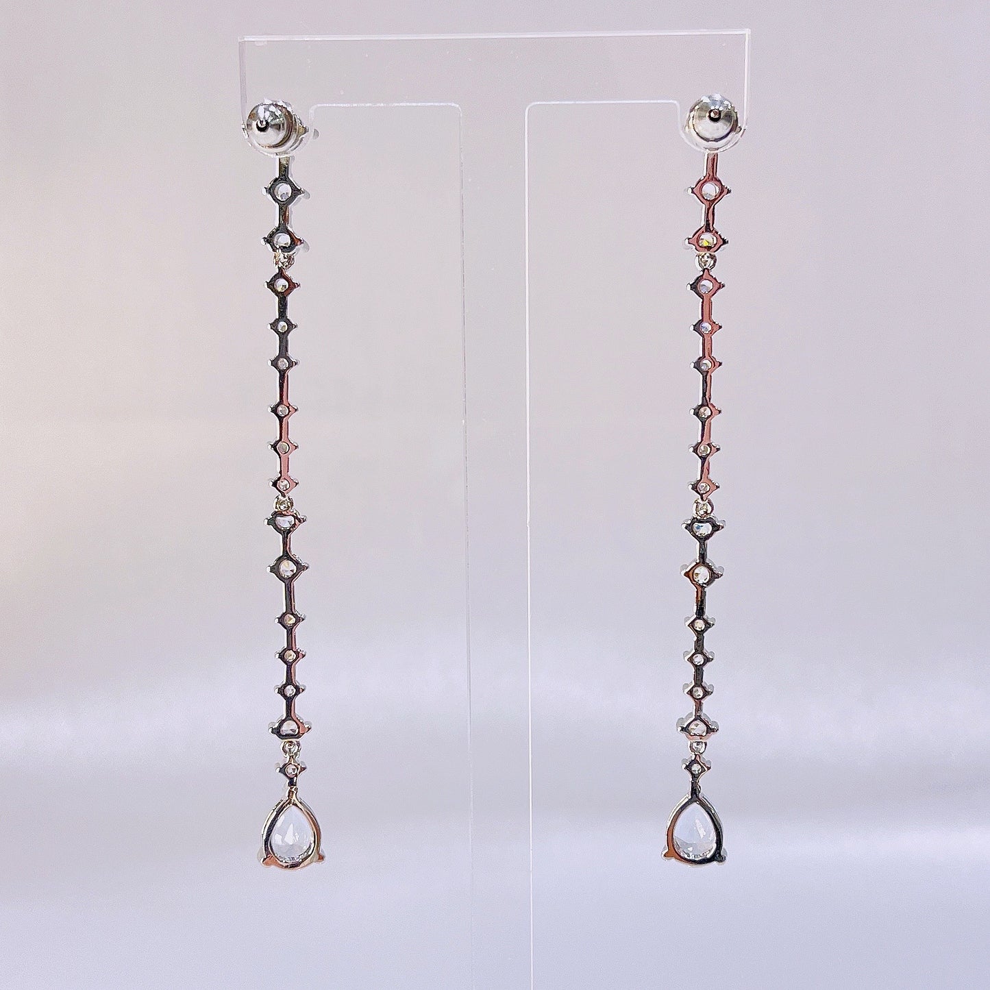 Infinity Mirror Long Earrings