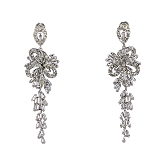 Sparkling Statement Earrings with Dazzling Rhinestones