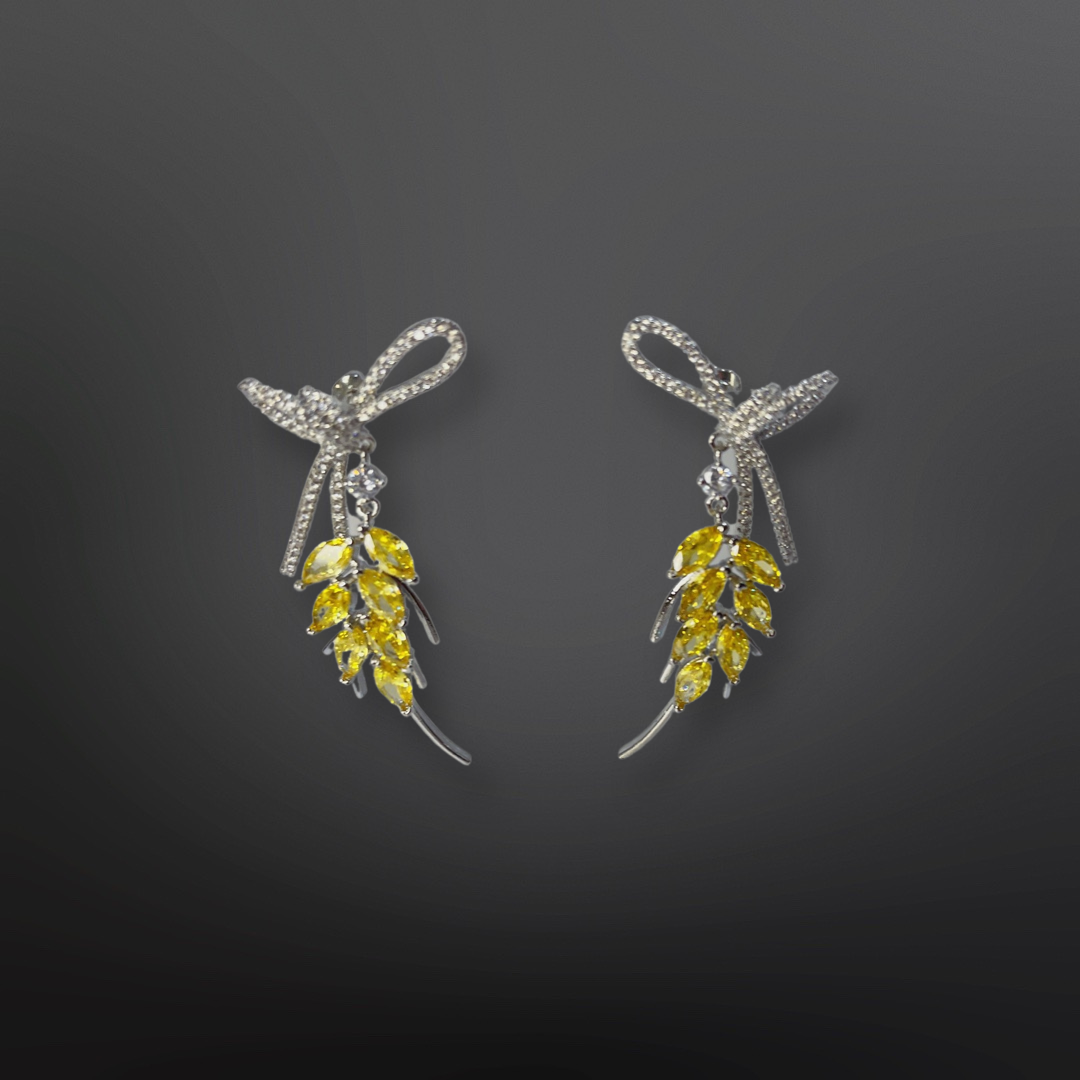 Sparkling Golden Wheats Earrings