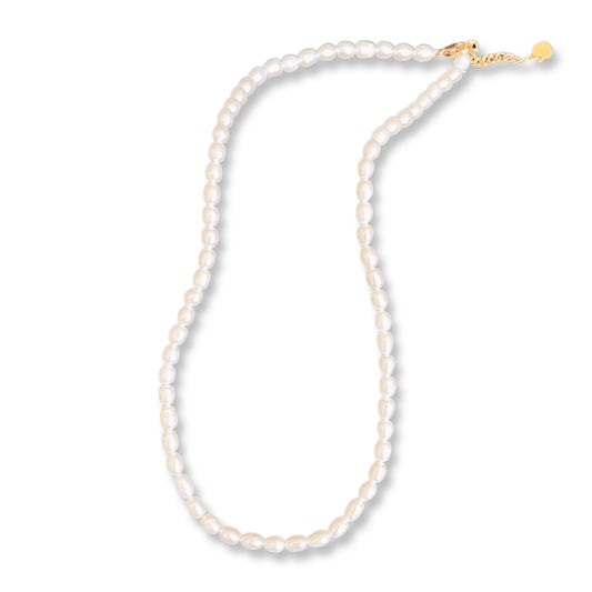 Classic Freshwater 5-6mm Oval Shape Pearl Necklace