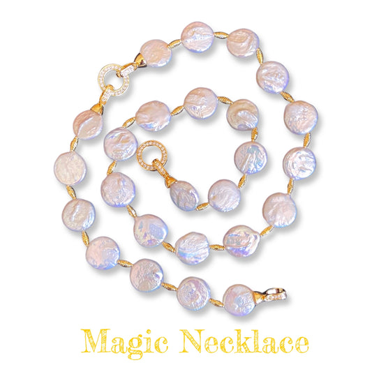 Stunning Natural Large Button Pearl 16-18mm Necklace Bracelet Earrings