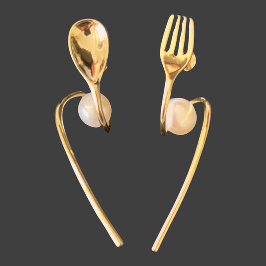 Cultery Spoon & Fork Earrings