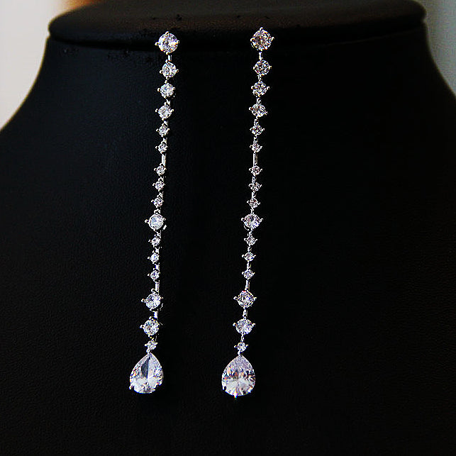 Infinity Mirror Long Earrings