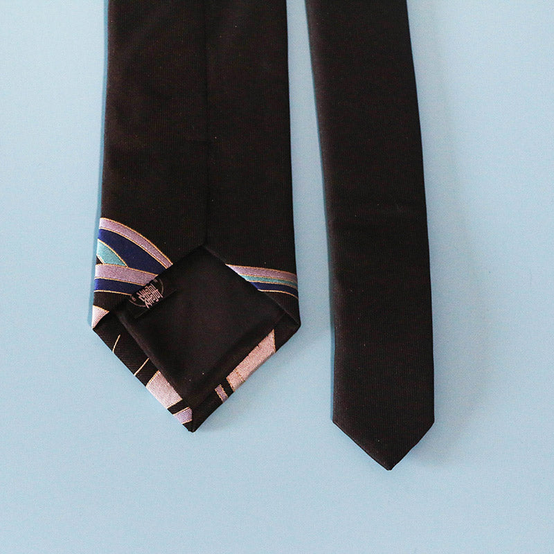 Crane Koi Fish and Ocean Wave Tie
