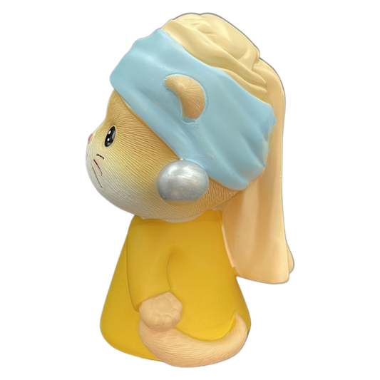 Desk Figurine Ornament - Cat with a Pearl Earring