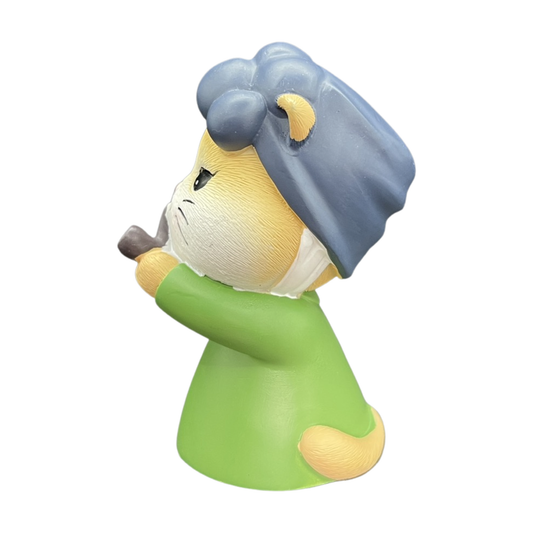 Desk Figurine Ornament - The Cat's Self-Portrait with Pipe