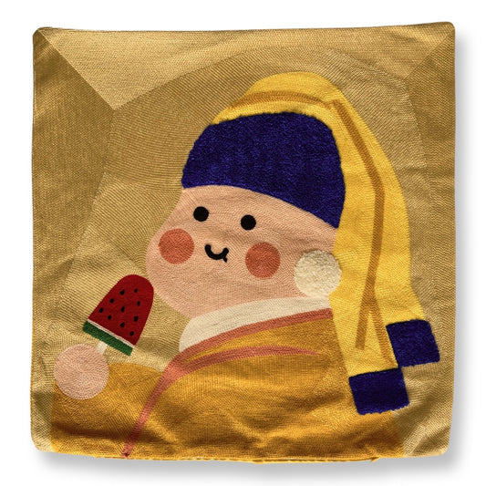 Cushion Cover 45cm Girl with a Pearl Earring Watermelon Tufted Embroidered