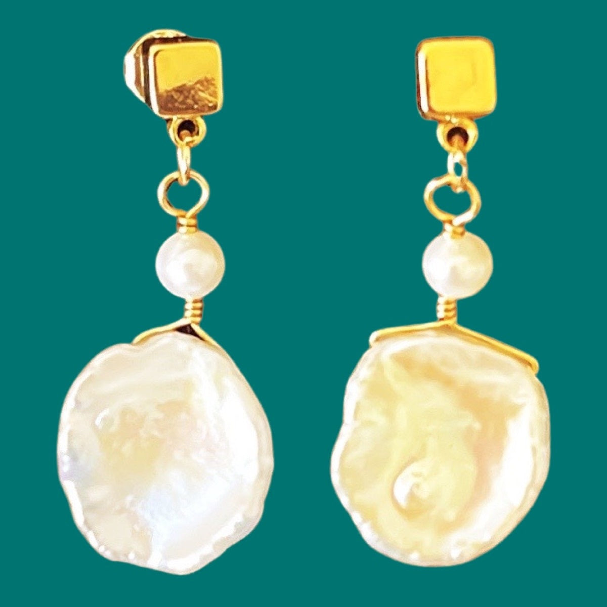 Elegant Natural Pearl Necklace Earrings