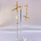 Extra Large Butterfly Earrings Asymmetry & Sparkling