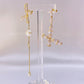 Extra Large Butterfly Earrings Asymmetry & Sparkling
