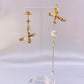 Extra Large Butterfly Earrings Asymmetry & Sparkling