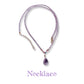 Healing Stone Tourmaline Amethyst Waterdrop Tiny Bead Necklace Earrings Studs