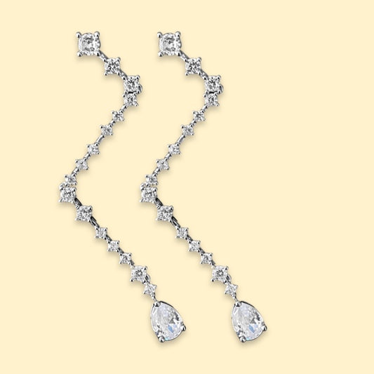 Infinity Mirror Long Earrings