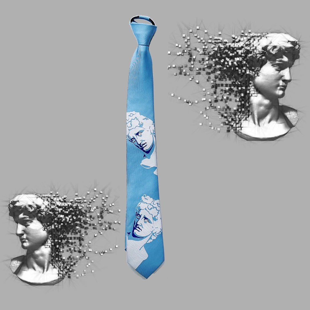 Renaissance Sculpture Easy Zip Up Tie